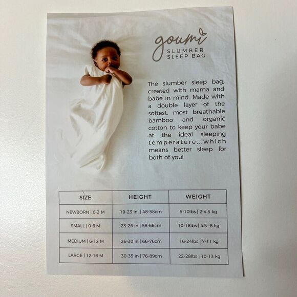 NEW Goumi Kids Slumber Sleepbag 0-3mo Newborn Baby Sleep Sack Small Rose Pink - Picture 3 of 5